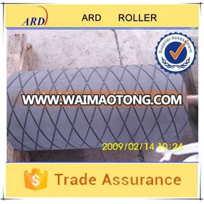 Threaded natural rubber roller for hot stamping machine